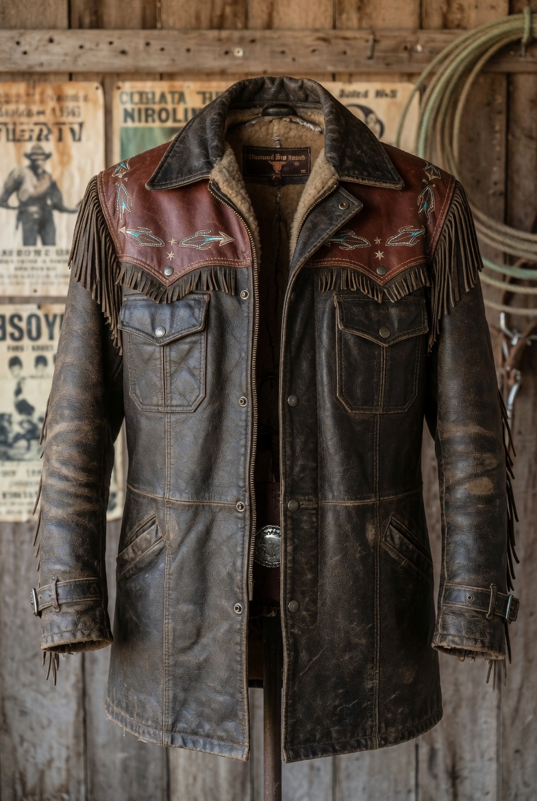 Manteau de cuir